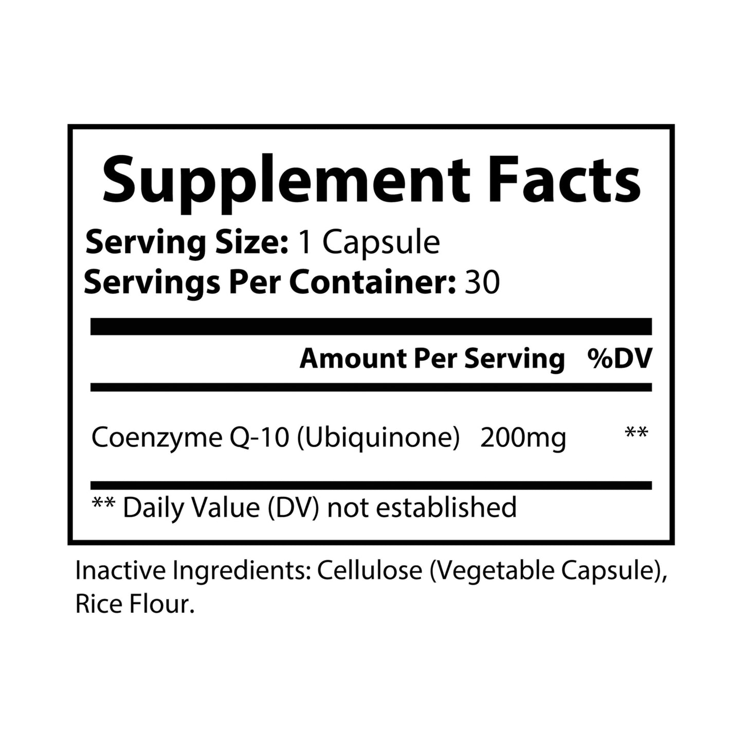 Be your healthy - CoQ10 (Ubiquinone) Supplement (30 Capsules)