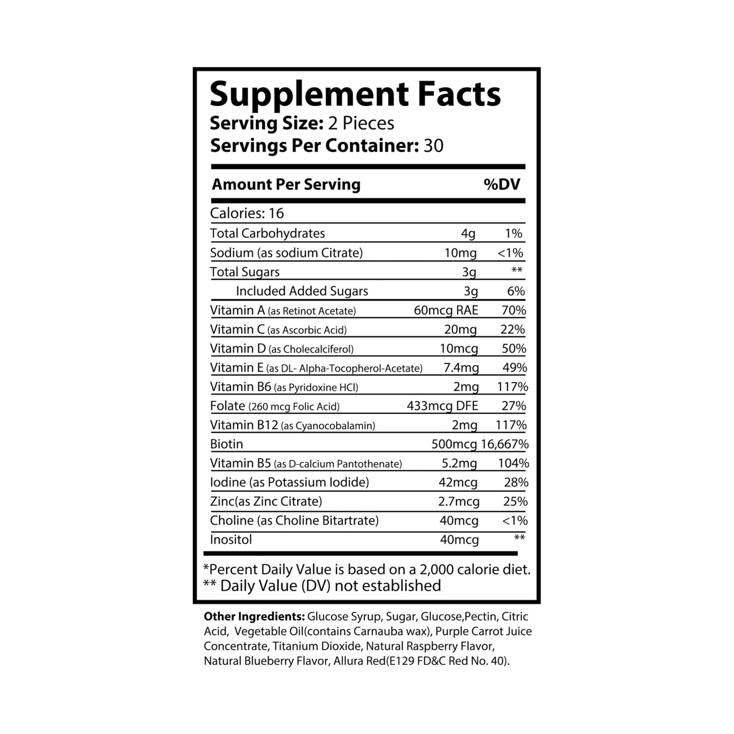 Be your healthy - Hair Vitamin Gummies (60 Gummies)