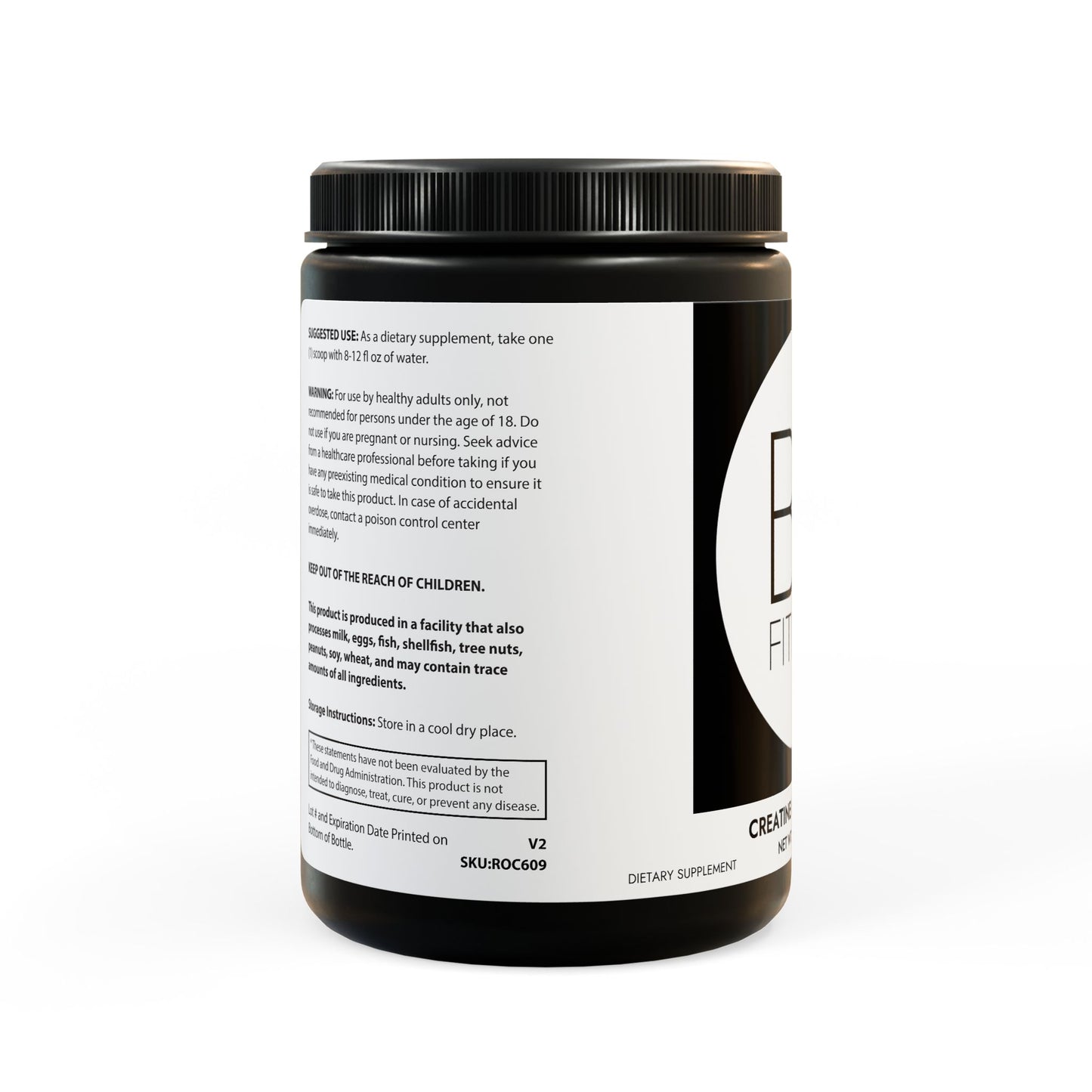 Be Fitness Creatine Monohydrate Supplement (300g, 10.58oz)