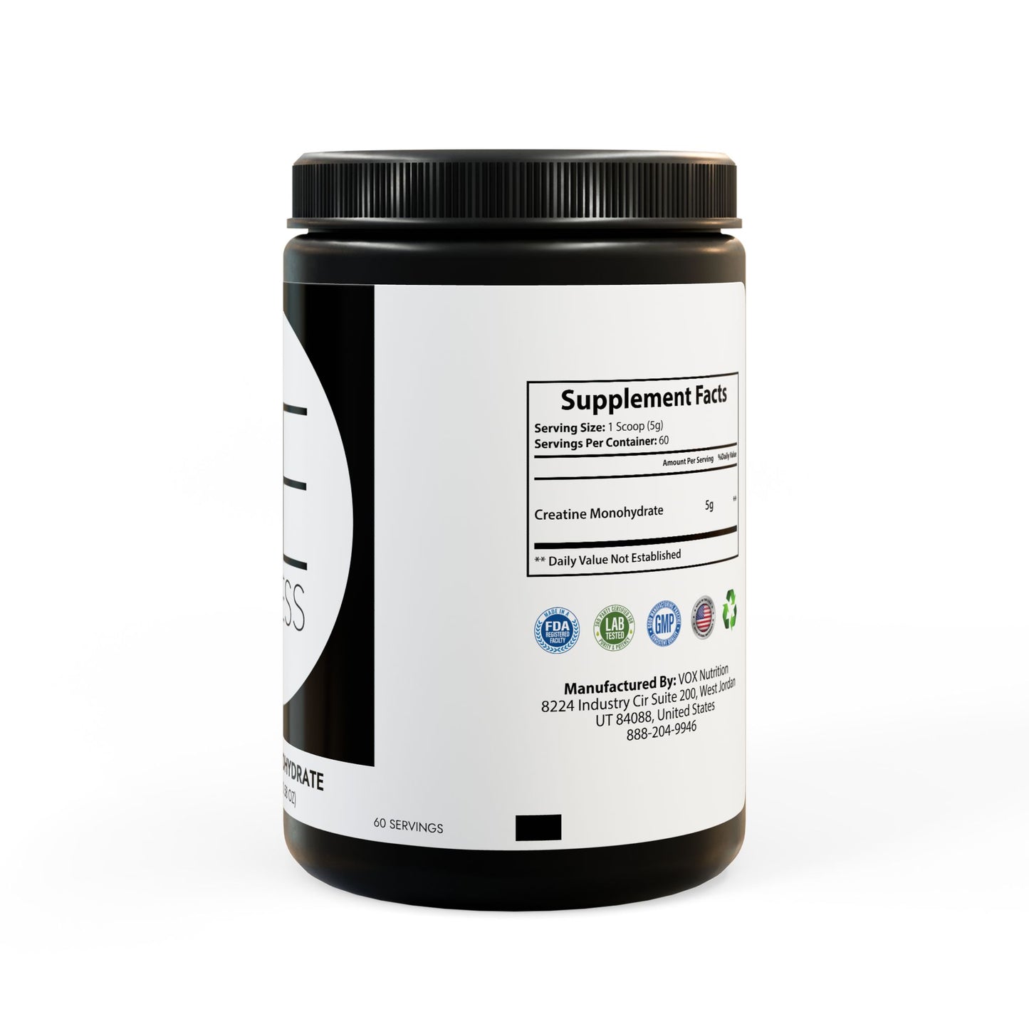 Be Fitness Creatine Monohydrate Supplement (300g, 10.58oz)