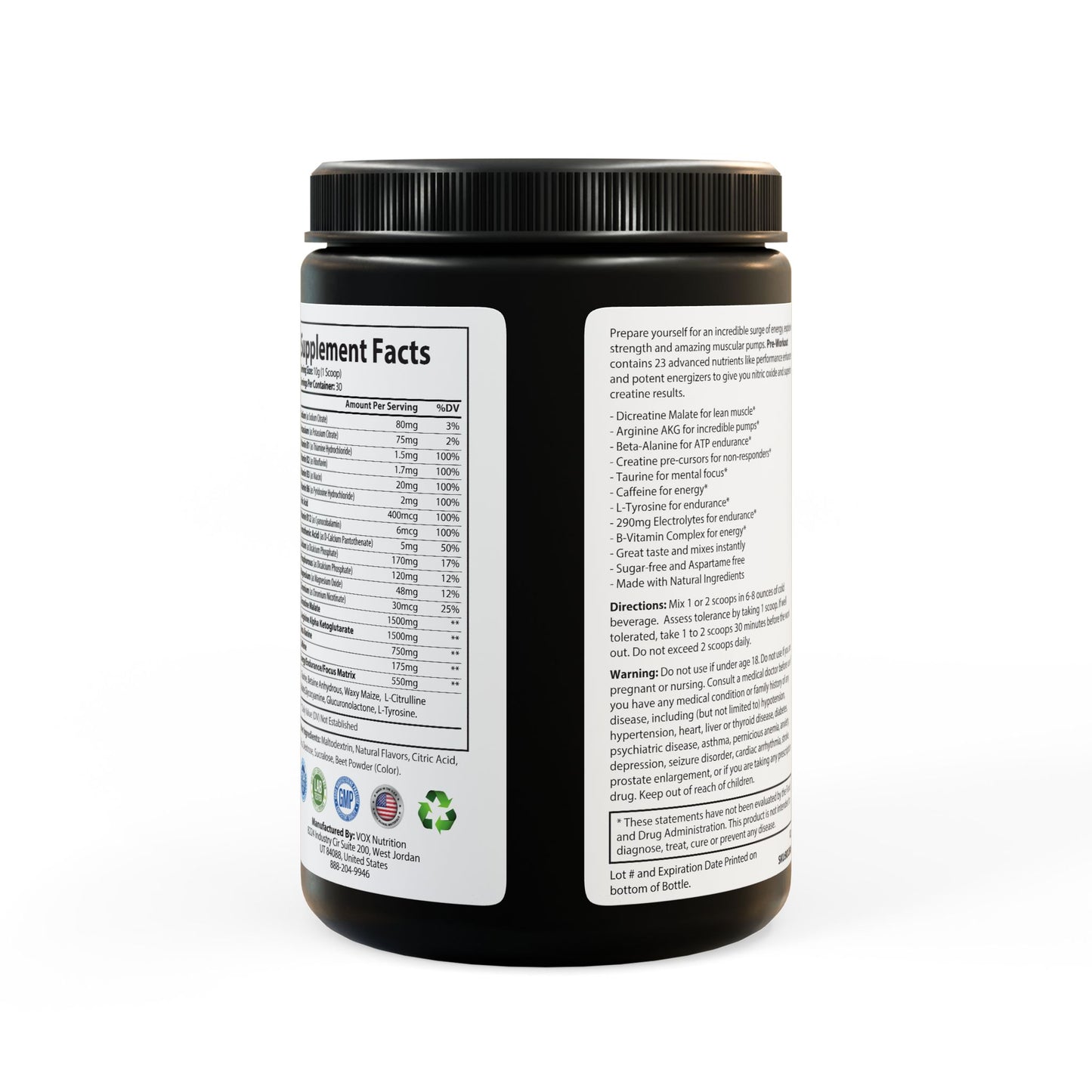 Be Fitness Pre-Workout Supplement, Watermelon (300g, 10.58oz)