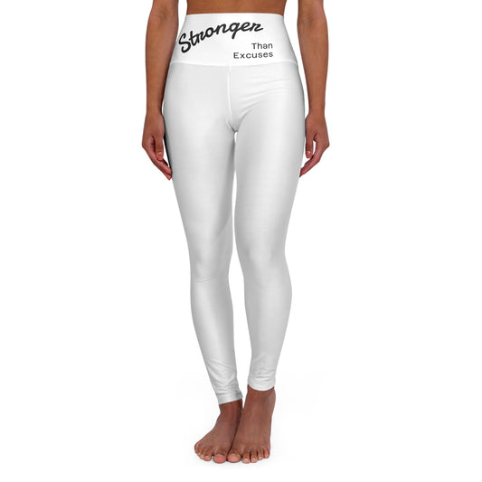 Be Fitness - Stronger Than Excuses Leggings, Workout Pants.